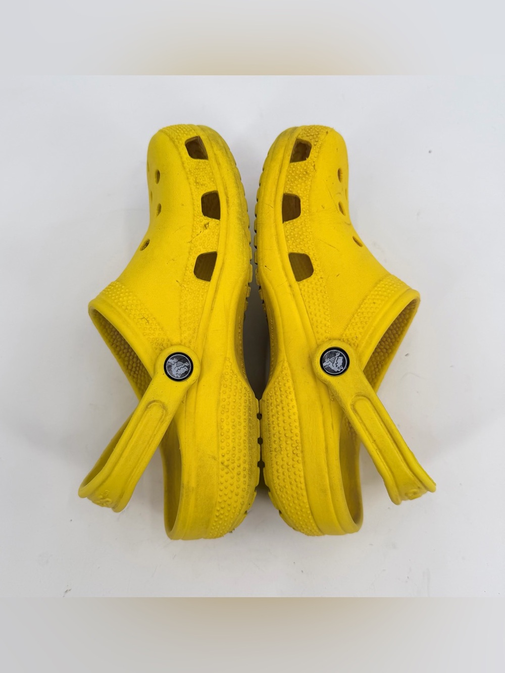 Crocs Clogs M6 W8 Yellow Classic Slip On Comfort Shoes -read - Picture 5 of 9